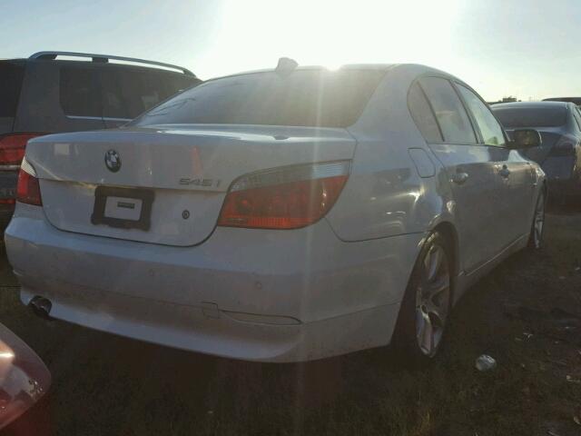 WBANB33555B116974 - 2005 BMW 545 I WHITE photo 4