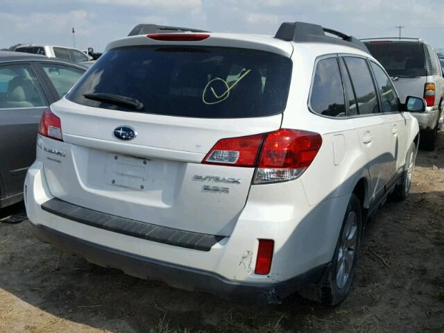 4S4BRDJC3A2375509 - 2010 SUBARU OUTBACK WHITE photo 4