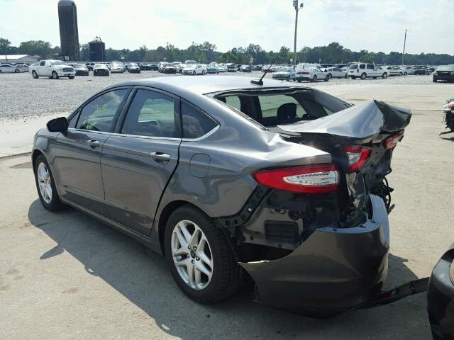 1FA6P0H7XE5358181 - 2014 FORD FUSION SE GRAY photo 3