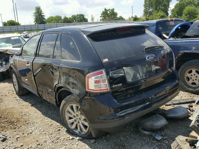 2FMDK38C47BB30279 - 2007 FORD EDGE SEL BLACK photo 3