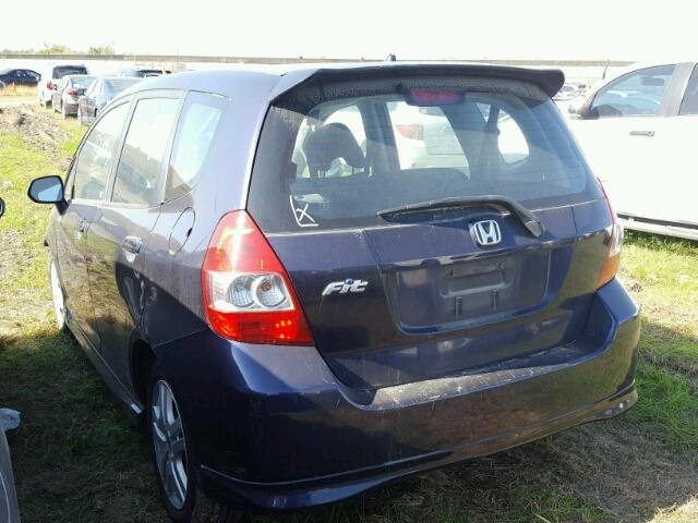 JHMGD38698S040525 - 2008 HONDA FIT SPORT BLUE photo 3