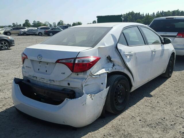 2T1BURHE0FC302159 - 2015 TOYOTA COROLLA L WHITE photo 4