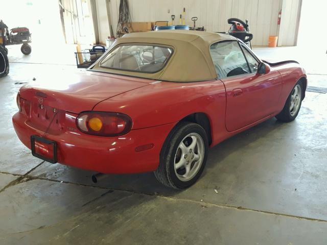 JM1NB3534X0137229 - 1999 MAZDA MX-5 MIATA RED photo 4
