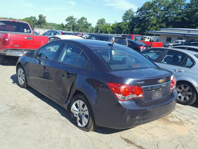 1G1PA5SH2E7198387 - 2014 CHEVROLET CRUZE LS BLUE photo 3