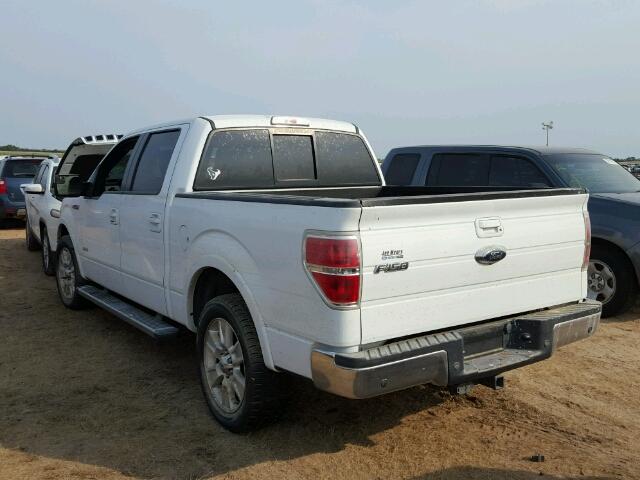 1FTFW1CT0DKD23043 - 2013 FORD F150 WHITE photo 3