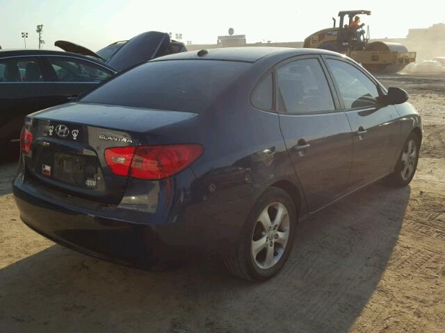 KMHDU46D19U601121 - 2009 HYUNDAI ELANTRA GL BLUE photo 4