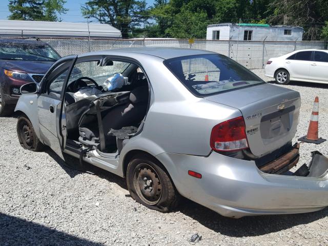 KL1TD52625B435797 - 2005 CHEVROLET AVEO BASE Gümüş foto 3