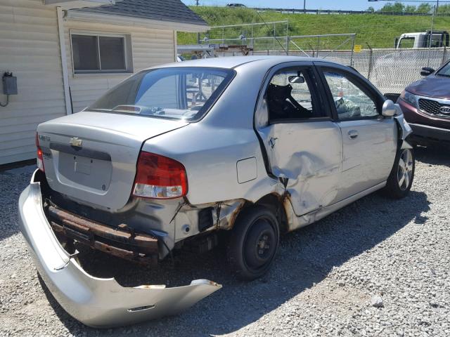 KL1TD52625B435797 - 2005 CHEVROLET AVEO BASE Gümüş foto 4
