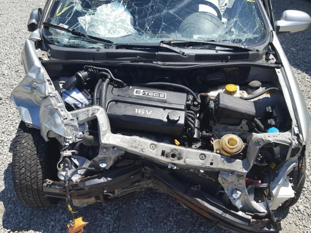 KL1TD52625B435797 - 2005 CHEVROLET AVEO BASE Gümüş foto 7