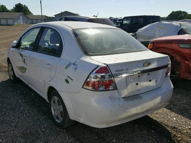 KL1TD5DE6AB123092 - 2010 CHEVROLET AVEO LS WHITE photo 3