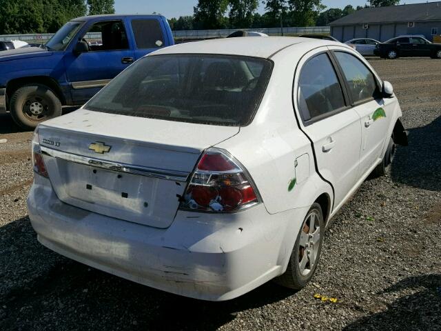 KL1TD5DE6AB123092 - 2010 CHEVROLET AVEO LS WHITE photo 4