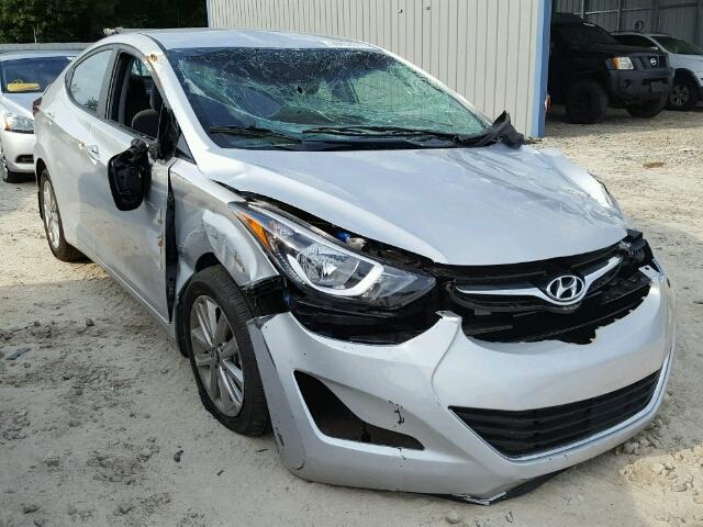 5NPDH4AE4GH789858 - 2016 HYUNDAI ELANTRA SILVER photo 1