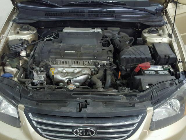 KNAFE222595657704 - 2009 KIA SPECTRA EX BEIGE photo 7