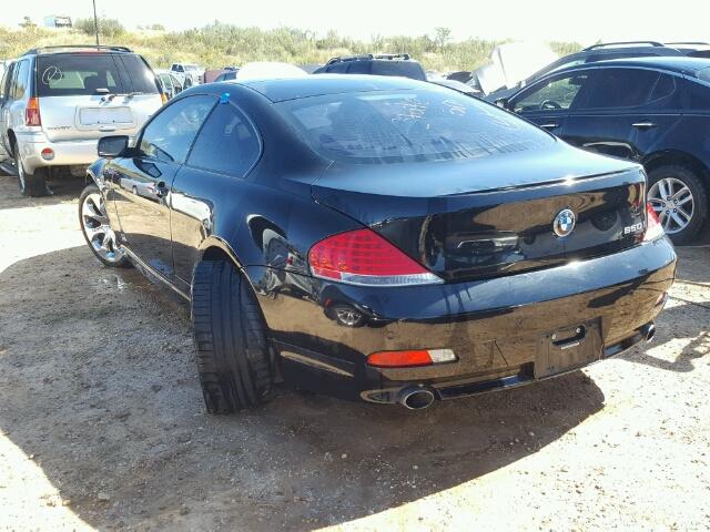 WBAEH13507CR53017 - 2007 BMW 650 I BLACK photo 3