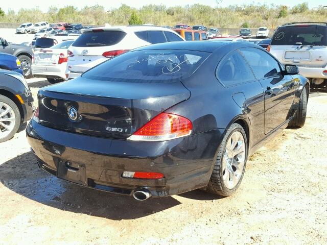 WBAEH13507CR53017 - 2007 BMW 650 I BLACK photo 4
