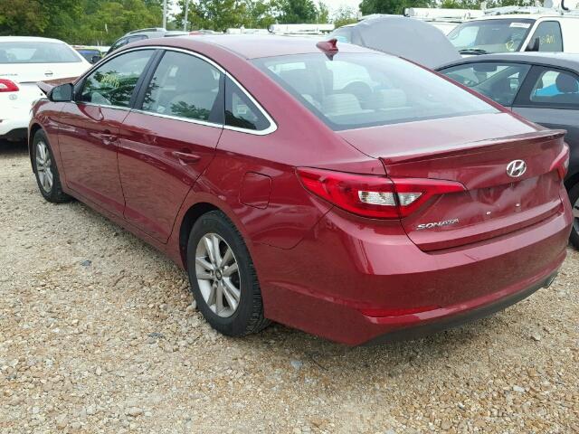 5NPE24AF0GH366595 - 2016 HYUNDAI SONATA SE MAROON photo 3