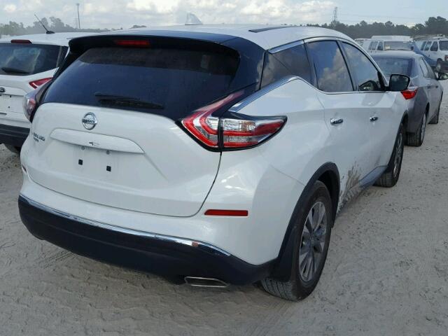 5N1AZ2MGXGN152454 - 2016 NISSAN MURANO S WHITE photo 4