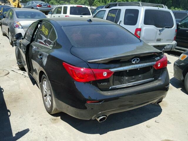 JN1BV7AR1FM419124 - 2015 INFINITI Q50 BASE BLACK photo 3