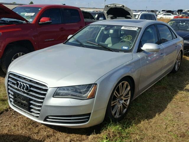 WAURGAFD1DN026132 - 2013 AUDI A8 L QUATT SILVER photo 2