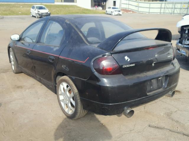 1B3ES66S23D170306 - 2003 DODGE NEON SRT-4 BLACK photo 3