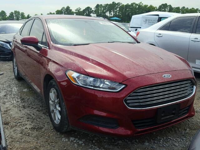 3FA6P0G76GR327298 - 2016 FORD FUSION S MAROON photo 1
