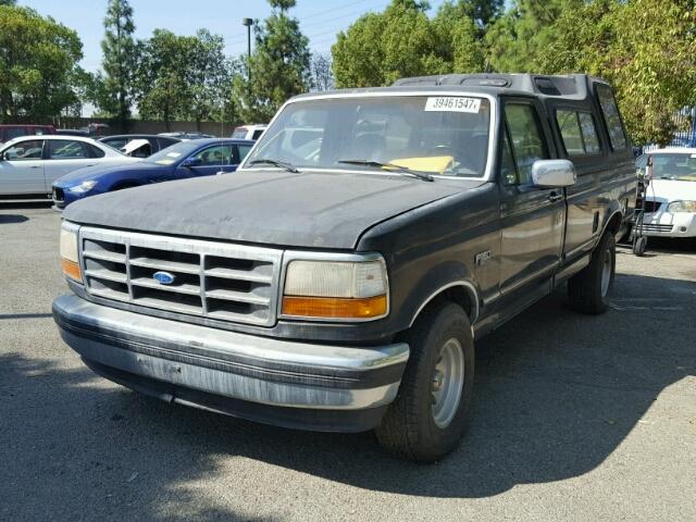 1FTEF15Y9SLB36458 - 1995 FORD F150 BLACK photo 2