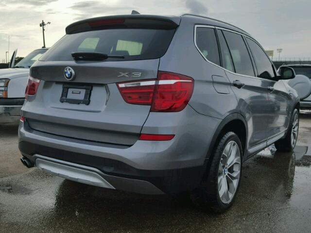 5UXWZ7C51G0T42727 - 2016 BMW X3 GRAY photo 4