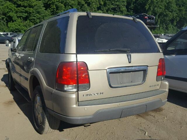 5LMEU88H65ZJ12235 - 2005 LINCOLN AVIATOR 金色 照片 3