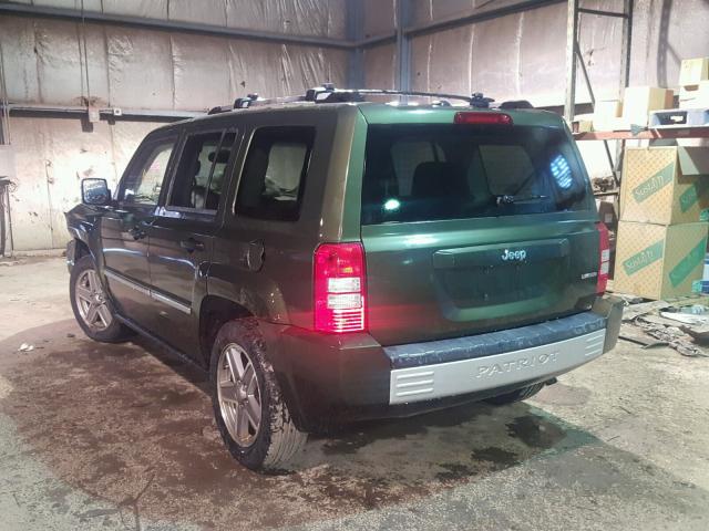 1J8FT48W28D649250 - 2008 JEEP PATRIOT LI GREEN photo 3