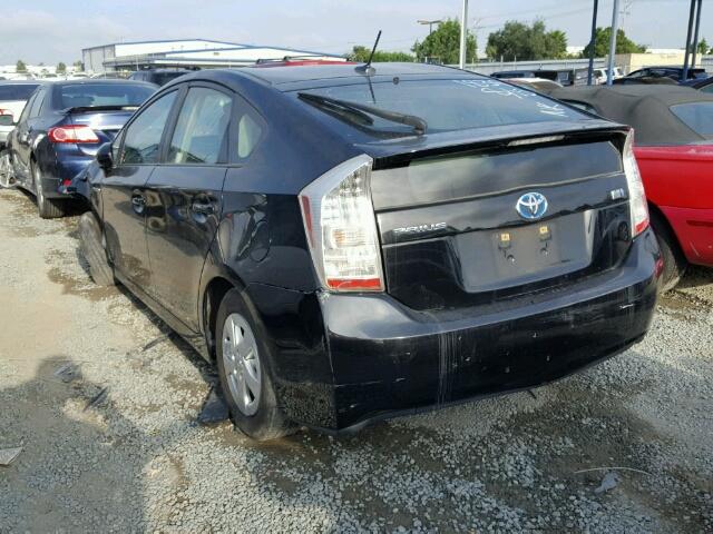 JTDKN3DU0B1341839 - 2011 TOYOTA PRIUS BLACK photo 3