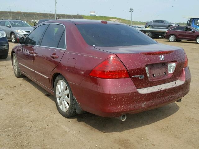 1HGCM66596A011414 - 2006 HONDA ACCORD RED photo 3