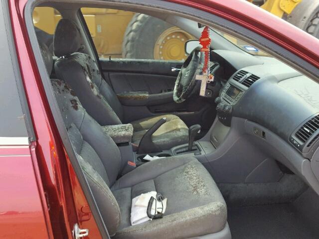 1HGCM66596A011414 - 2006 HONDA ACCORD RED photo 5