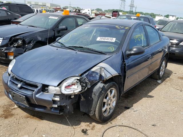 1B3ES46C22D502854 - 2002 DODGE NEON SE BLUE photo 2