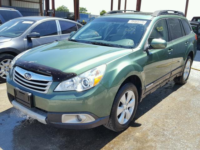 4S4BRBLC3B3350722 - 2011 SUBARU OUTBACK 2. GREEN photo 2