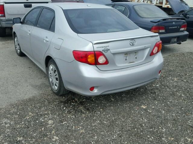 JTDBL40E79J025360 - 2009 TOYOTA COROLLA BA SILVER photo 3