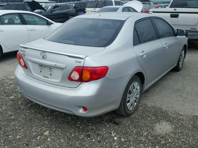 JTDBL40E79J025360 - 2009 TOYOTA COROLLA BA SILVER photo 4