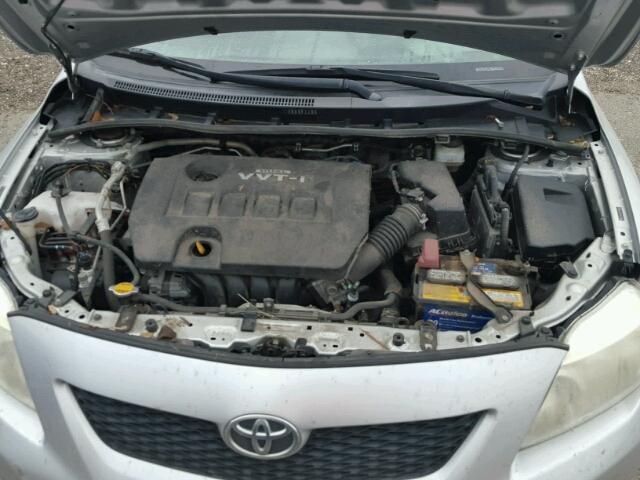 JTDBL40E79J025360 - 2009 TOYOTA COROLLA BA SILVER photo 7