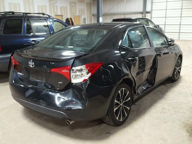 2T1BURHE9HC749155 - 2017 TOYOTA COROLLA L BLACK photo 4