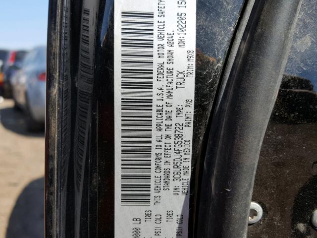 3C6UR5DJ4FG538722 - 2015 RAM 2500 SLT 黑色 照片 10