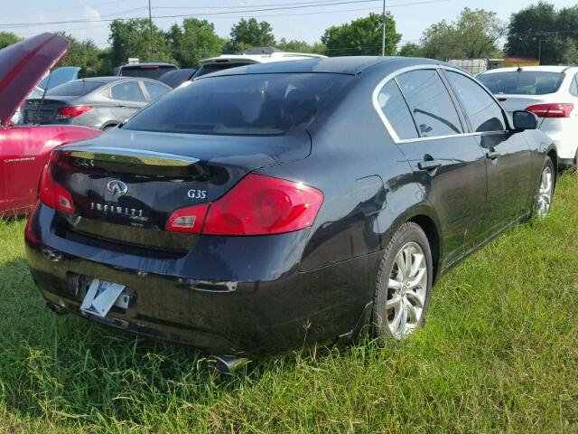 JNKBV61E97M710135 - 2007 INFINITI G35 BLACK photo 4