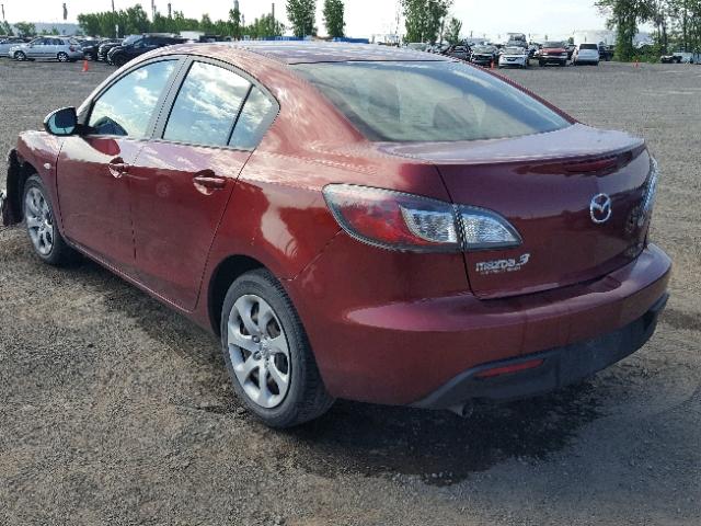 JM1BL1SF4A1249209 - 2010 MAZDA 3 I BURGUNDY photo 3