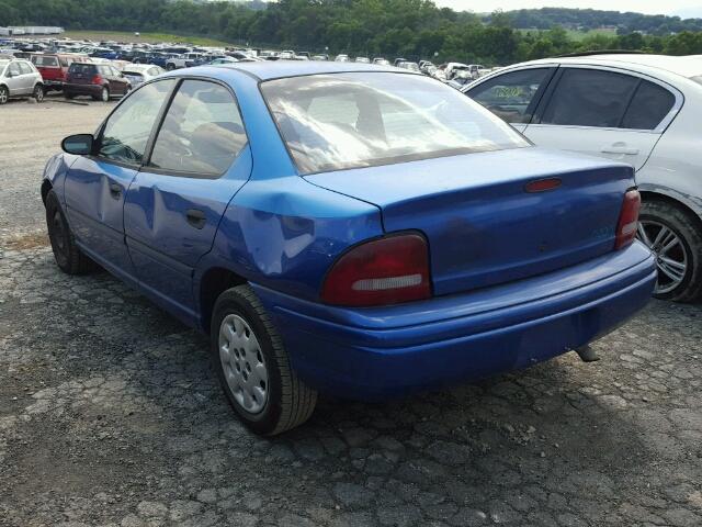 3B3ES47C4VT575723 - 1997 DODGE NEON HIGHL BLUE photo 3