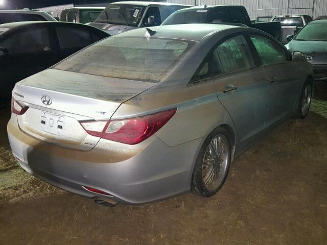 5NPEC4AB9BH294847 - 2011 HYUNDAI SONATA SILVER photo 4