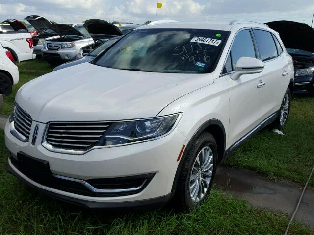 2LMPJ6KR9HBL16727 - 2017 LINCOLN MKX WHITE photo 2