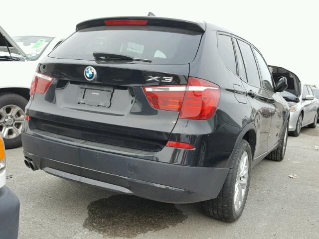 5UXWX9C5XE0D39617 - 2014 BMW X3 XDRIVE2 BLACK photo 4