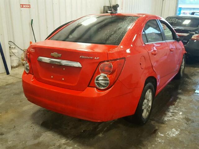 1G1JC5SH0F4172700 - 2015 CHEVROLET SONIC LT RED photo 4