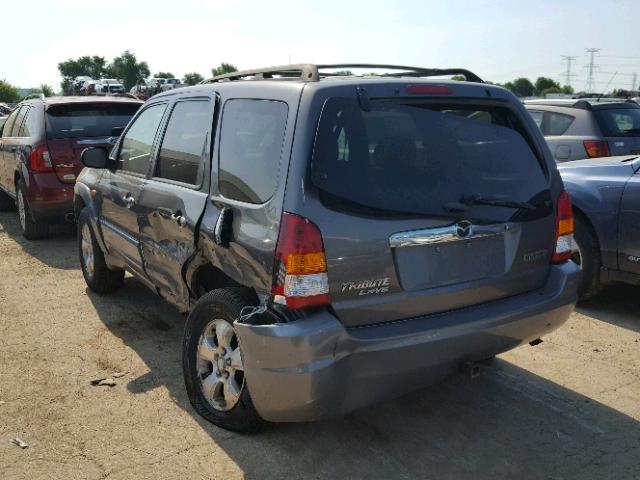 4F2CU09102KM55418 - 2002 MAZDA TRIBUTE LX SILVER photo 3