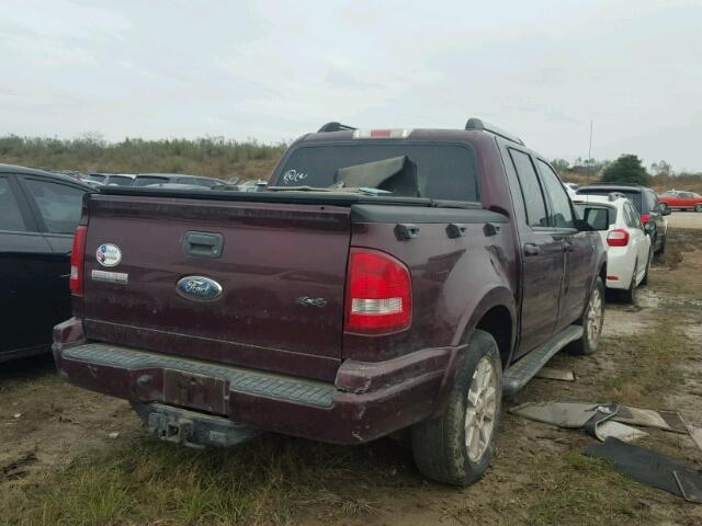 1FMEU53887UA20620 - 2007 FORD EXPLORER S 栗色 照片 4