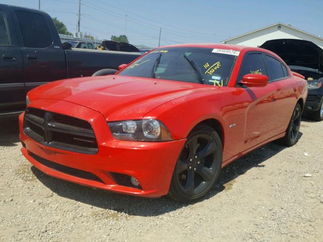 2C3CDXCT5EH162844 - 2014 DODGE CHARGER R/ RED photo 2