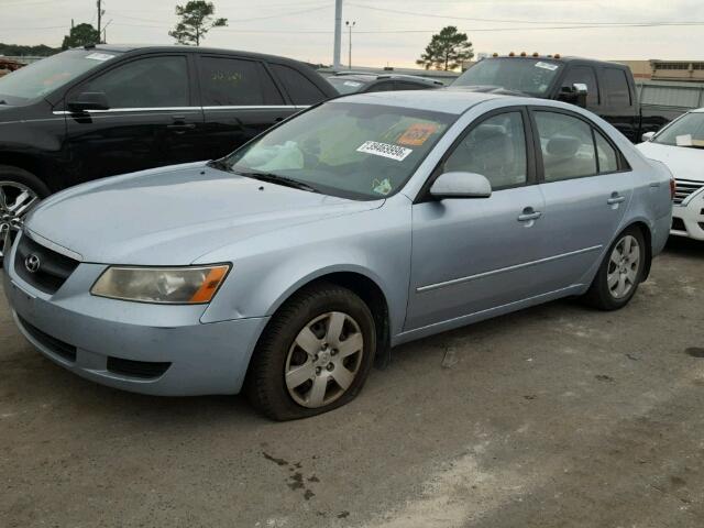 5NPET46C98H357407 - 2008 HYUNDAI SONATA GLS BLUE photo 2